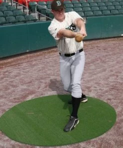 Batting Mats ProMounds 6' On Deck Circles Plain Green Turf (set Of 2)