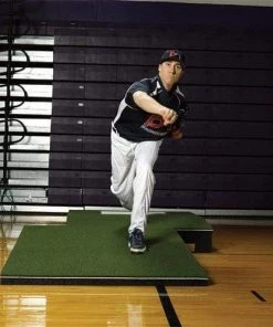 PORTABLE PITCHING MOUNDS ProMounds Pro Two-Piece Baseball Pitching Mound Green Turf MP2031