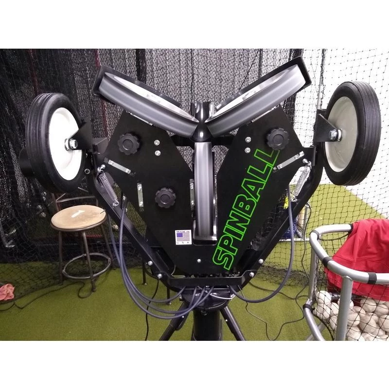 Baseball Pitching Machines Spinball IPitch Smart Baseball-XL 3 Wheel Pitching Machine IPXL
