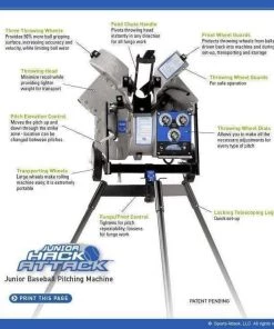 Sports Attack Junior Hack Attack Baseball Pitching Machine 102-1100