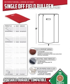 The Perfect Mound Off Field Adult Single Bullpen Pitching Mound PORTABLE PITCHING MOUNDS