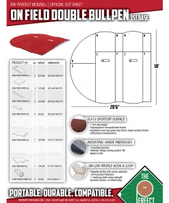 PORTABLE PITCHING MOUNDS The Perfect Mound On Field 1st Base Double Bullpen Pitching Mound