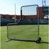 Trigon Sports Trigon 8' X 8' ProCage “Ole 96er” PRO L-Screen W/ Wheels BLPRO96 Baseball L-Screens