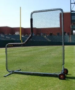 Trigon Sports Trigon 8' X 8' ProCage “Ole 96er” PRO L-Screen W/ Wheels BLPRO96 Baseball L-Screens